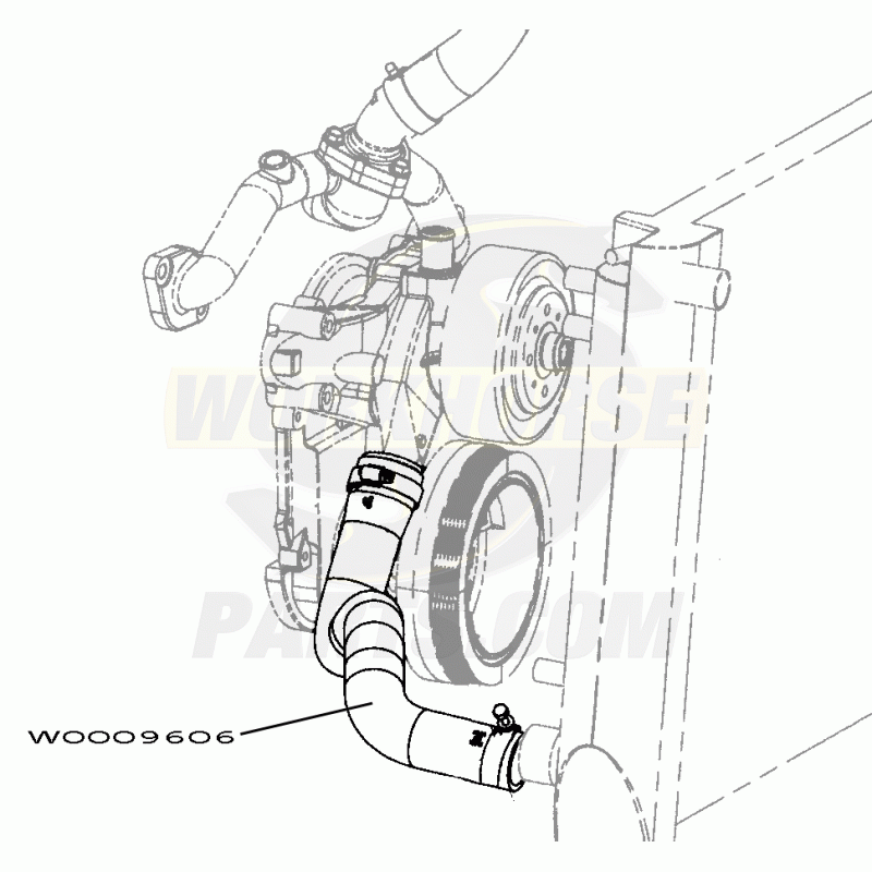 W0009606 Radiator Outlet Hose lower